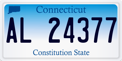 CT license plate AL24377