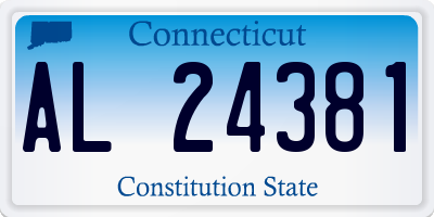 CT license plate AL24381