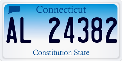 CT license plate AL24382