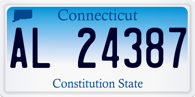 CT license plate AL24387