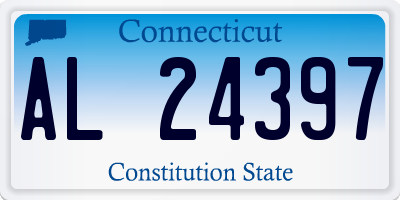 CT license plate AL24397