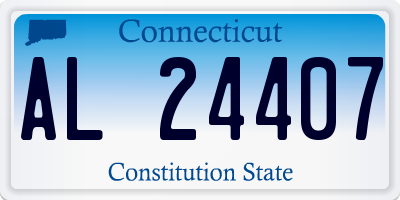 CT license plate AL24407