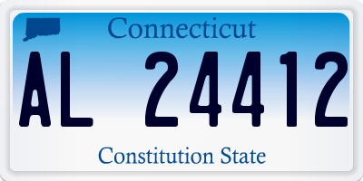 CT license plate AL24412