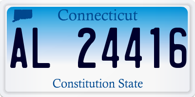 CT license plate AL24416