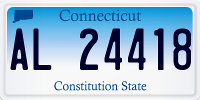CT license plate AL24418