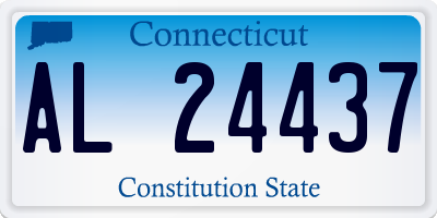 CT license plate AL24437