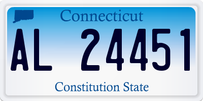 CT license plate AL24451