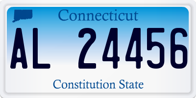 CT license plate AL24456