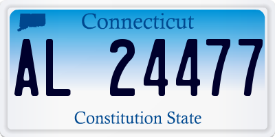 CT license plate AL24477