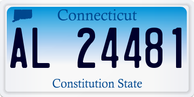 CT license plate AL24481