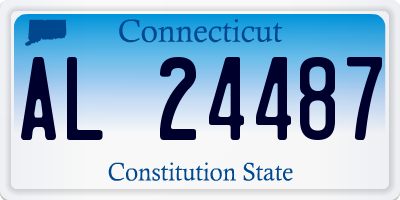 CT license plate AL24487
