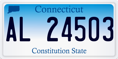 CT license plate AL24503