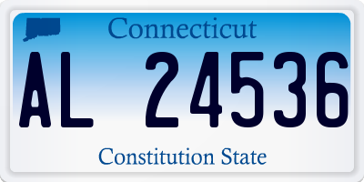 CT license plate AL24536