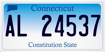 CT license plate AL24537
