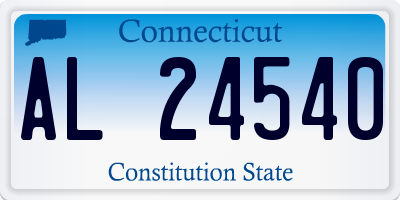 CT license plate AL24540