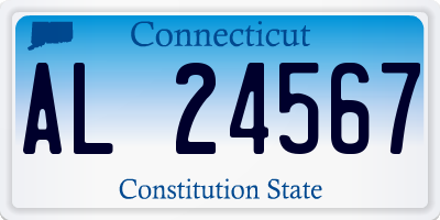 CT license plate AL24567