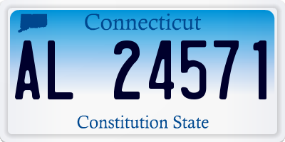 CT license plate AL24571