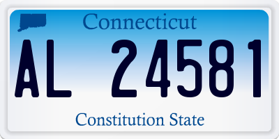 CT license plate AL24581