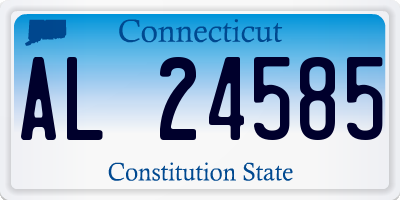 CT license plate AL24585