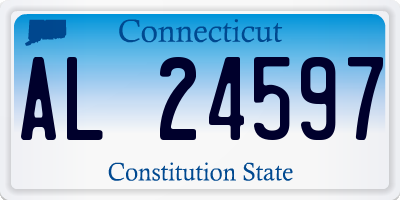 CT license plate AL24597