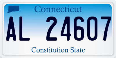 CT license plate AL24607