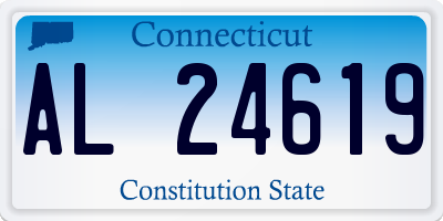 CT license plate AL24619