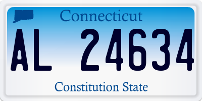 CT license plate AL24634