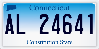 CT license plate AL24641