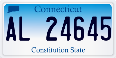 CT license plate AL24645