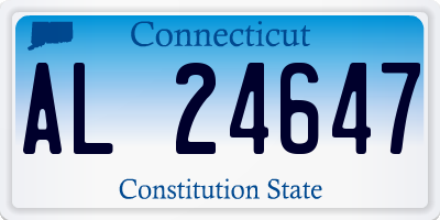CT license plate AL24647