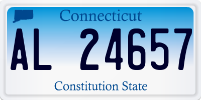 CT license plate AL24657