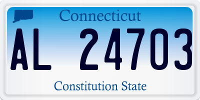 CT license plate AL24703