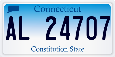 CT license plate AL24707