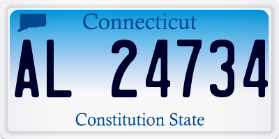 CT license plate AL24734