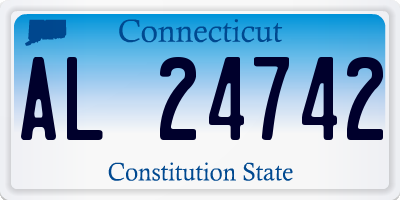 CT license plate AL24742