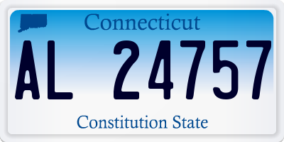 CT license plate AL24757