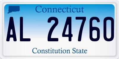 CT license plate AL24760