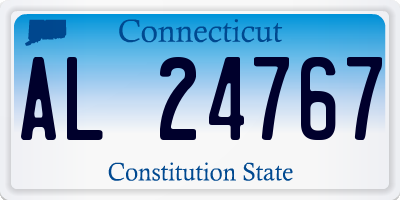 CT license plate AL24767