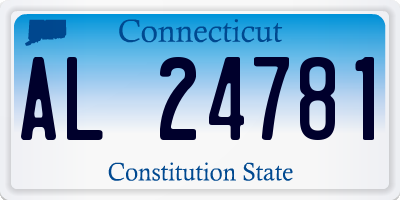 CT license plate AL24781