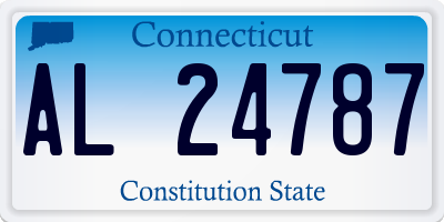CT license plate AL24787