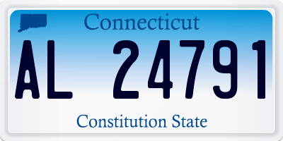 CT license plate AL24791