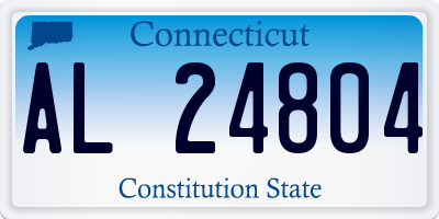 CT license plate AL24804