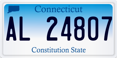 CT license plate AL24807