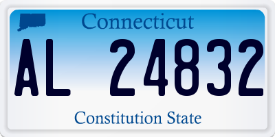 CT license plate AL24832