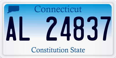 CT license plate AL24837