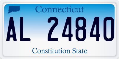 CT license plate AL24840