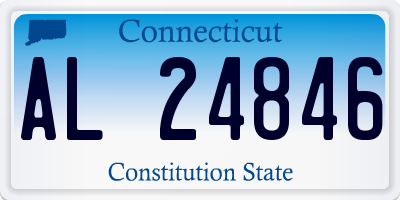 CT license plate AL24846
