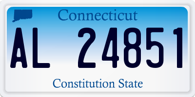 CT license plate AL24851