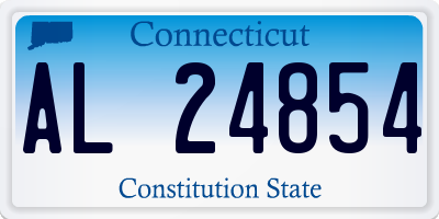 CT license plate AL24854