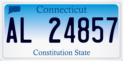 CT license plate AL24857